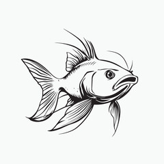 vector of a catfish