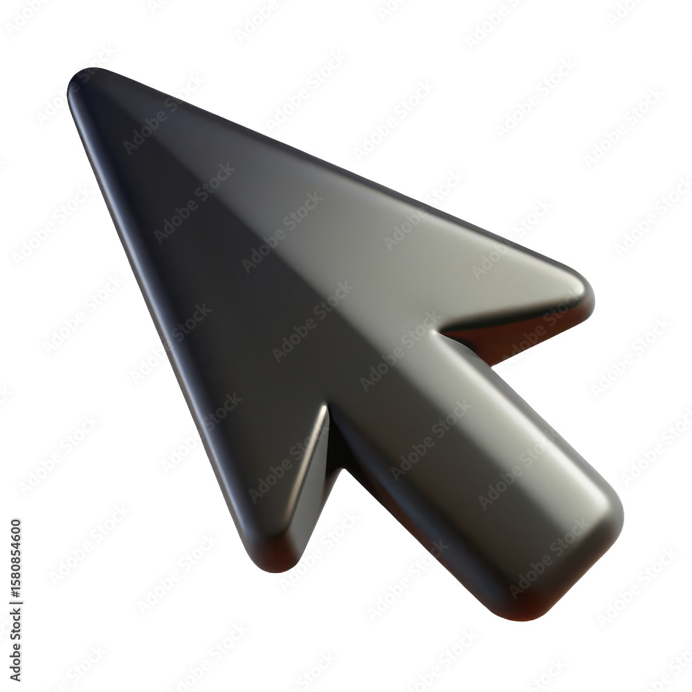 Poster arrow cursor pointer icon graphic design element for ui ux design and website interface illustration