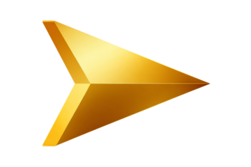 A gold colored arrow pointing to the right
