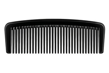 A black comb with a black handle