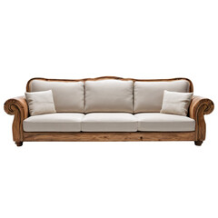 Farmhouse Rustic sofa isolated on transparent background