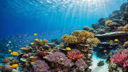 Vibrant Coral Reef Underwater Scene