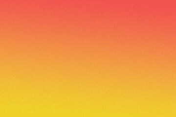 Warm gradient background transitioning from deep coral pink to bright yellow with subtle grain texture