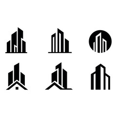 Abstract Building Skyline A Collection of Architectural Minimalist Logos 