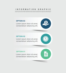 infographic 3 Step timeline journey, calendar Flat simple infographics design template. presentation graph.
Business concept with 3 options, vector illustration.