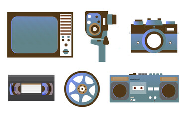 Retro Media Set – Vintage Electronics Icons