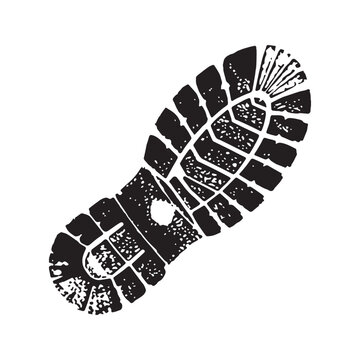 Boot Print Footprint Shoe Sole Trail Mark Symbol Icon Vector