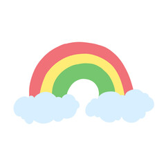Simple rainbow doodle for decoration
