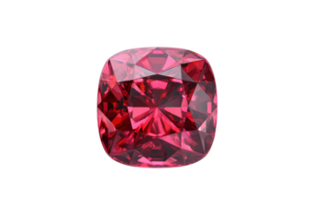 A red diamond is sitting on a white background