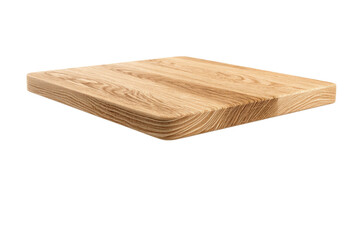 A wooden table top with a square shape