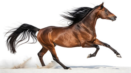 Beautiful mustang stallion running 