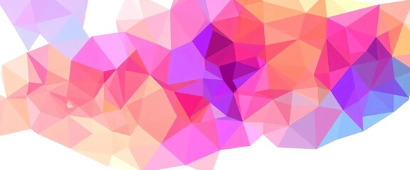 Obraz premium Abstract geometric polygon background, white backdrop, background, dynamic