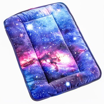 Weighted lap pad isolated on transparent background galaxy print sensory regulation tool