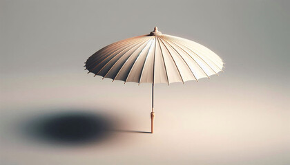 Umbrella on a simple solid light gray background