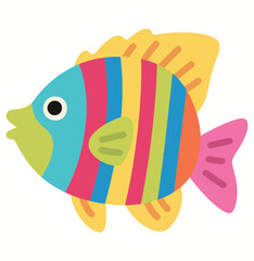 Fish Vector Illustration – Colorful Aquatic Animal Design