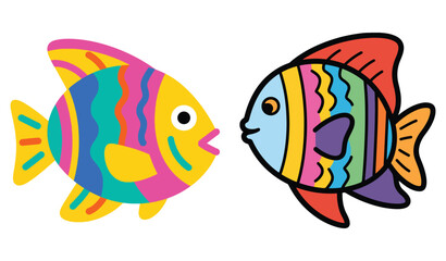 Fish Vector Illustration – Colorful Aquatic Animal Design