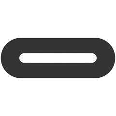 black silhouette usb type c icon