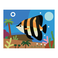Fish Vector Illustration – Colorful Aquatic Animal Design