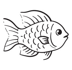 Fish Vector Illustration – Colorful Aquatic Animal Design