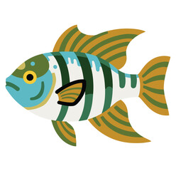 Fish Vector Illustration – Colorful Aquatic Animal Design