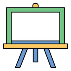 Chalkboard Vector Icon In Flat Style Design