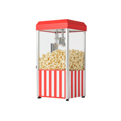 Vintage Popcorn Machine with Transparent Background