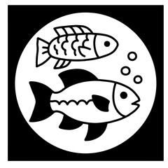 Obraz premium Fish Vector Illustration – Colorful Aquatic Animal Design