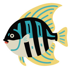 Fish Vector Illustration – Colorful Aquatic Animal Design