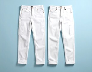 Pair of white cargo pants (1)