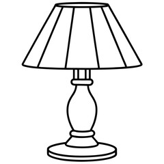 Minimal Table Lamp Vector Illustration