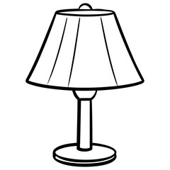 Minimal Table Lamp Vector Illustration