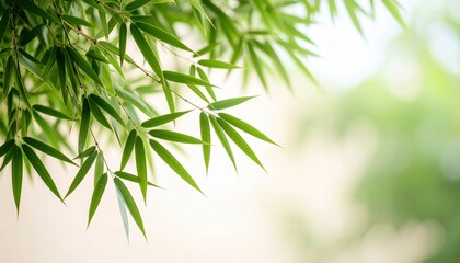 Fototapeta premium Closeup Of Fresh Bamboo Leaves