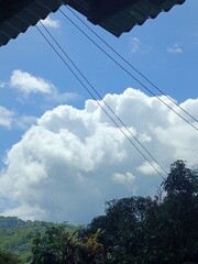 Picture of blue clouds with a few clouds
