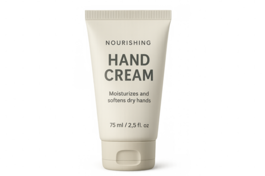 Nourishing hand cream tube moisturizing dry hands on transparent background - Powered by Adobe