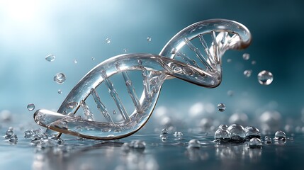 Exploring genetic structures laboratory digital art scientific environment close-up view dna concept design