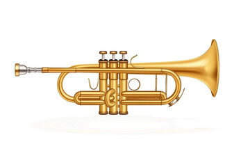 Obraz premium Image of a trumpet on a white background. PNG
