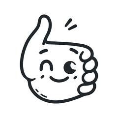 playful hand cartoon vector illustration