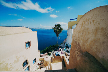 ギリシャの美しいサントリーニ島の風景