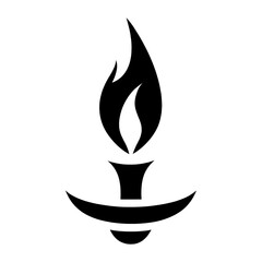 Vector logo icon candle