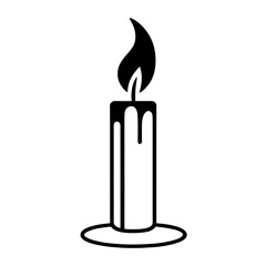 Vector logo icon candle
