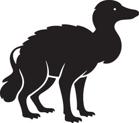 animal in farm pig goat chicken duck cow silhouette