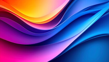 Abstract wavy vibrant colors