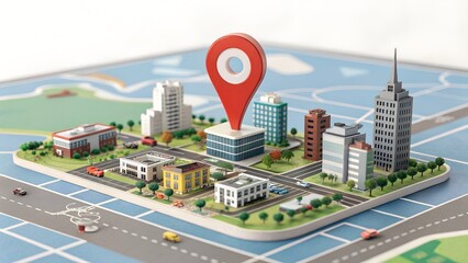 geofencing technology a stylized miniature city
