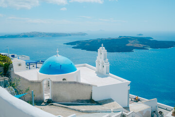 ギリシャの美しいサントリーニ島の風景