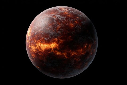 Hot protoplanet shows burning molten surface texture