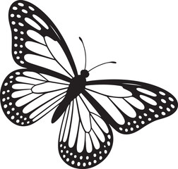 showcases a collection of butterfly silhouette