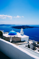 ギリシャの美しいサントリーニ島の風景