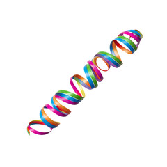 Isolated Colorful Ribbon on Transparent Background