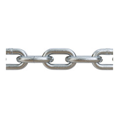 Metallic Chain Link Isolated on Transparent Background