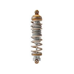 Metallic Shock Absorber on Isolated Transparent Background